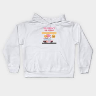 Big worm's ice cream Kids Hoodie